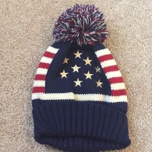 KIDS AMERICAN FLAG WINTER HAT